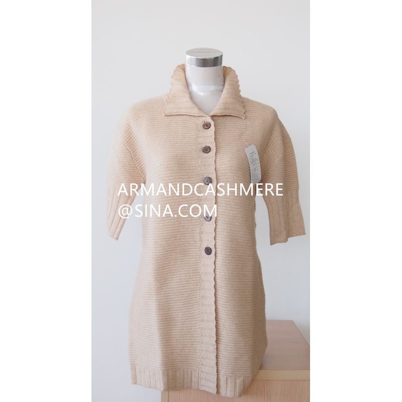 Womens Long Cashmere Cardigan with 3/4 Sleeves (ZH2014-02) – Cashmere Cardigan and Womens Cashmere price|S