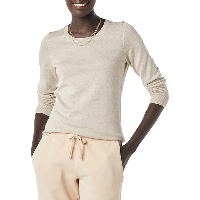 Womens Long-Sleeve Lightweight Crewneck Jumper – Knitwear Pullover and Soft Warm price|M
