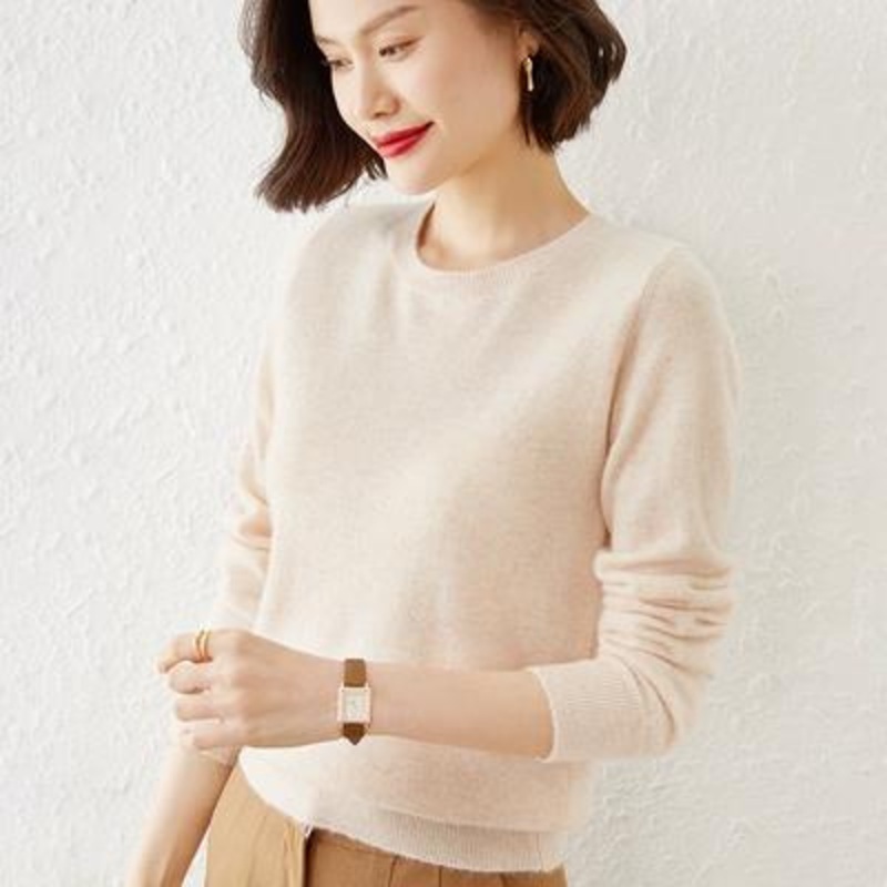 Custom Womens Elegant Pullover Knitted Top Wholesale Plus Size Cashmere Sweater – White and Black price|S-XXXL,Customizable