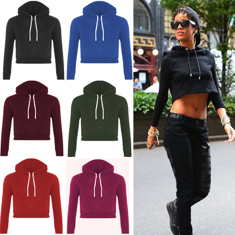 New Womens Long Sleeve Crop Top Stitch Pullover Sweatshirt – Cropped Sweatshirt and Top Stitch Sweatshirt price|S, Custom Size