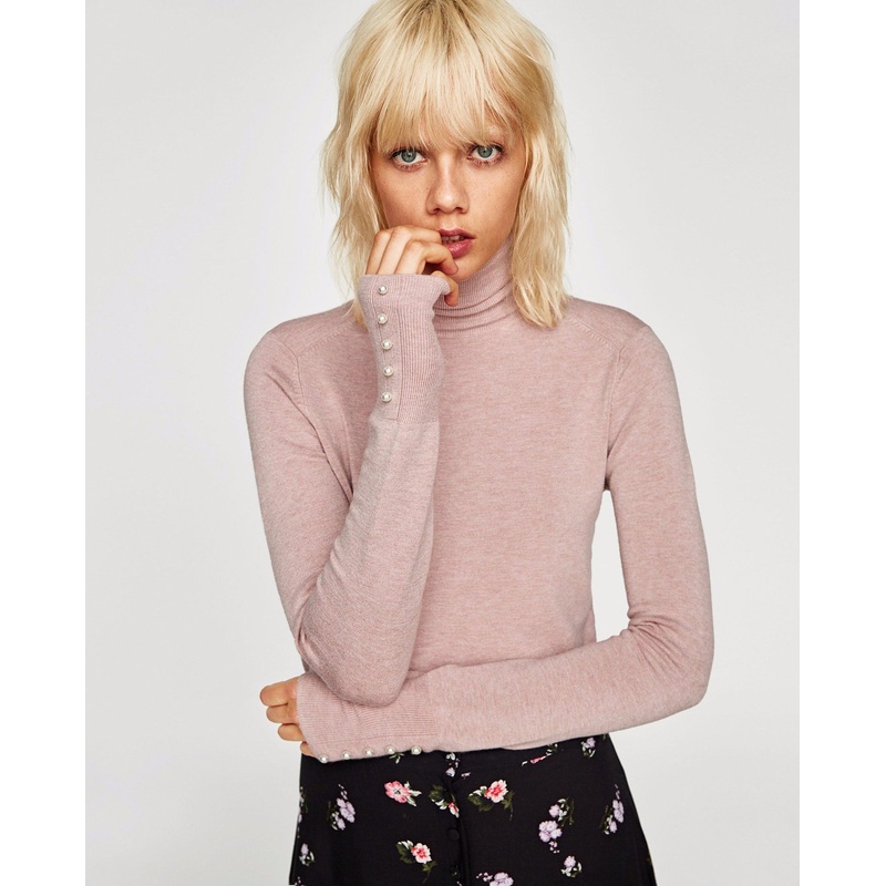 Open Knit Top with a Round Collar and Long Sleeves – Top and Sweater price|S