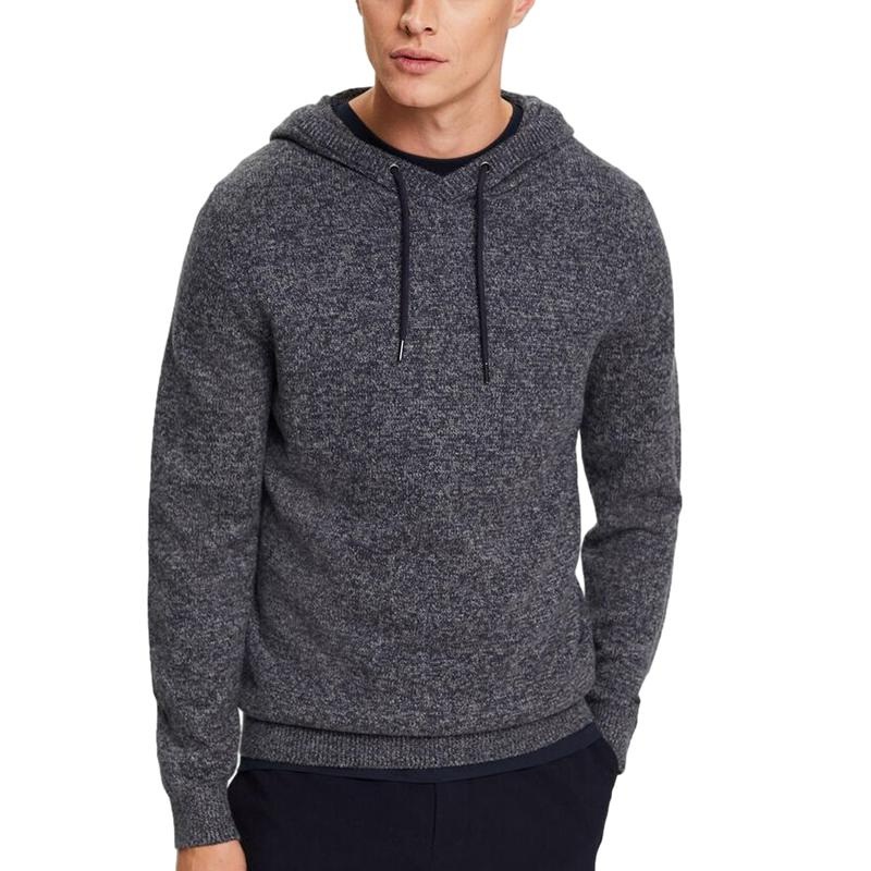 Simple Custom Solid Color Mens Pullover Cozy Hooded Collar Knit Sweater for Men Casual Drawstring Mens Hoodies – Mens Sweater and Striped Sweater price|S, S/M/L/Customized Size