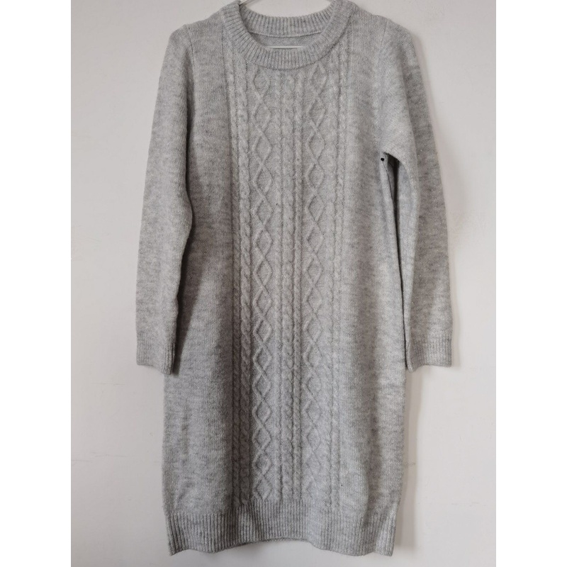 Soft Hand Feeling Yarn Long Dress Sweater with Cable – Lady Sweater and Long Dress price|S