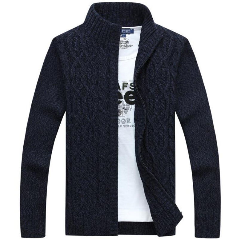 Spring Autumn Men Zipper Slim Thicken Knitted Jacket Sweater Cardigan – Men Autumn Winter Sweater Top and Wool Sweater Cardigan price|S, M, L, XL, 2XL, 3XL
