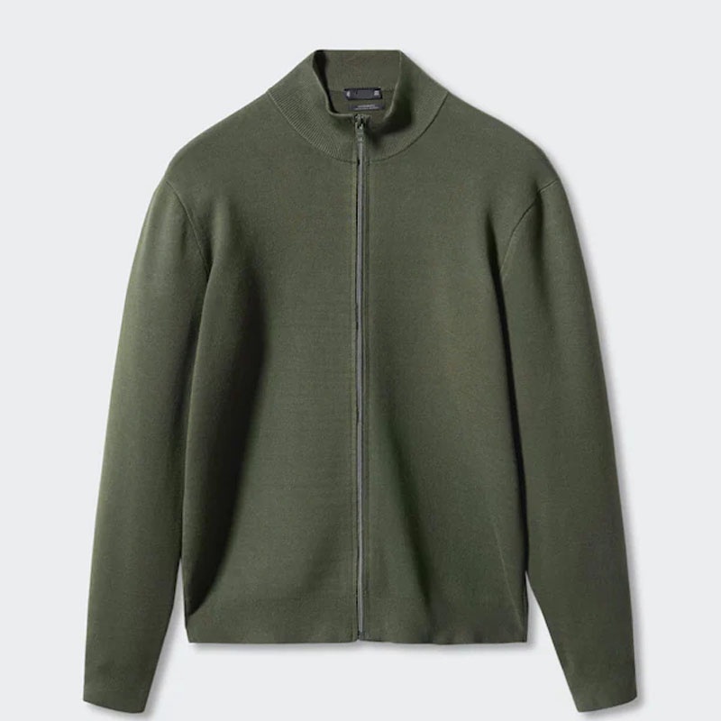 Zipper Stand-up Collar Spring Cardigan Sweater Men Knittng High Quality Clothing – Sweater and Cardigan price|S
