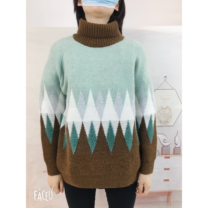 2022 Ladies Fashion Knitted Round Neck Special Jacquard Long Sleeve Sweater – Womens Sweater and Womens Pullover price|S
