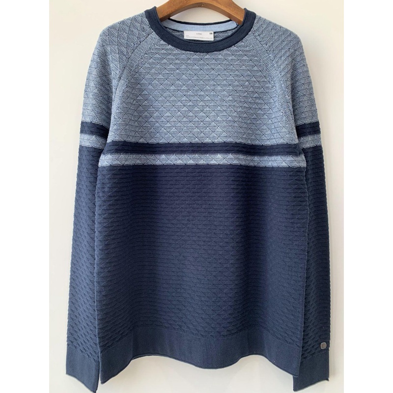 China Factory Men Jacquard Stripe Crewneck Raglan Sleeve Cotton Pullover Knitwear Sweater – Sweater and Knitwear price|S