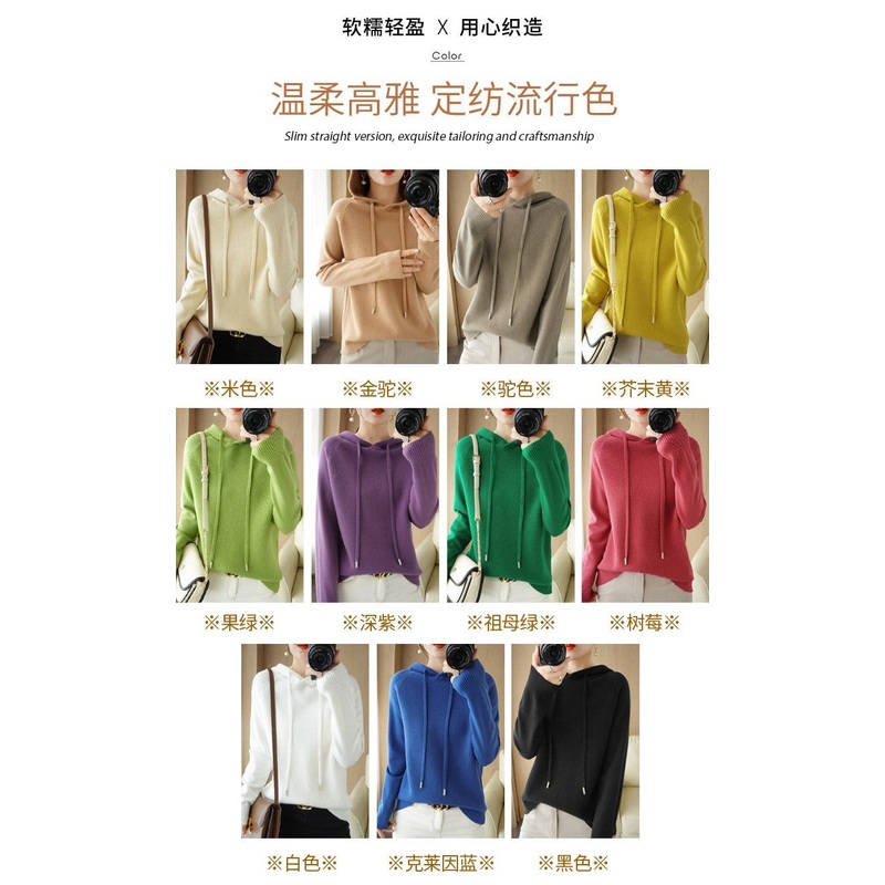 Custom Autumn Winter Loose Casual Cashmere Women Knitted Sweater Pullover – White and Black price|S-XXXL,Customizable