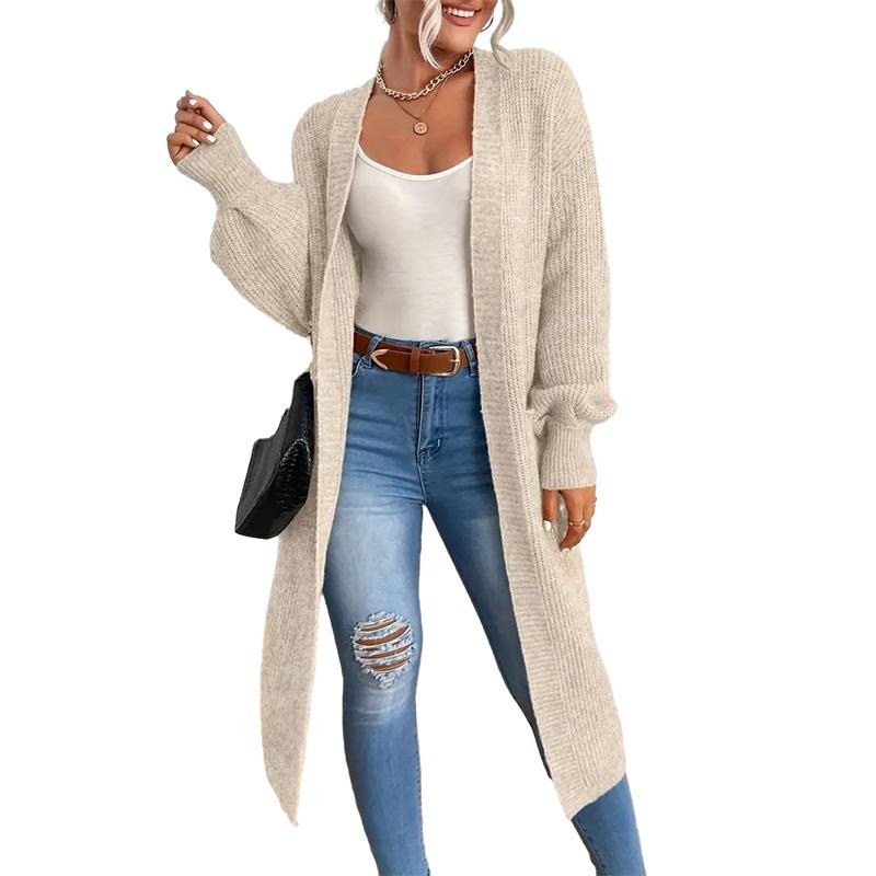 Customized Clothes Factory Autumn Thin Ladies Knit Long Coat Sweater for Women Cardigan – Customized Factory Sweaters and Autumn Long Sweater price|S/M/L/Customized Size
