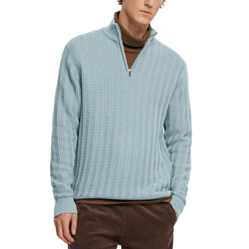 Factory Custom Mens Clothes Zip Jumper Knit Top Wholesalers Turtleneck Pullover Sweater – Mens Sweater and Pullover Sweater price|S/M/L/Customized Size