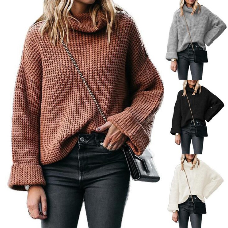 Fashion Women Clothing Winter Pullover Turtleneck Long Sleeve Knit Sweater – Autumn Winter Sweater Top and Fashion Sweater price|S, S, M, L, XL, 2XL
