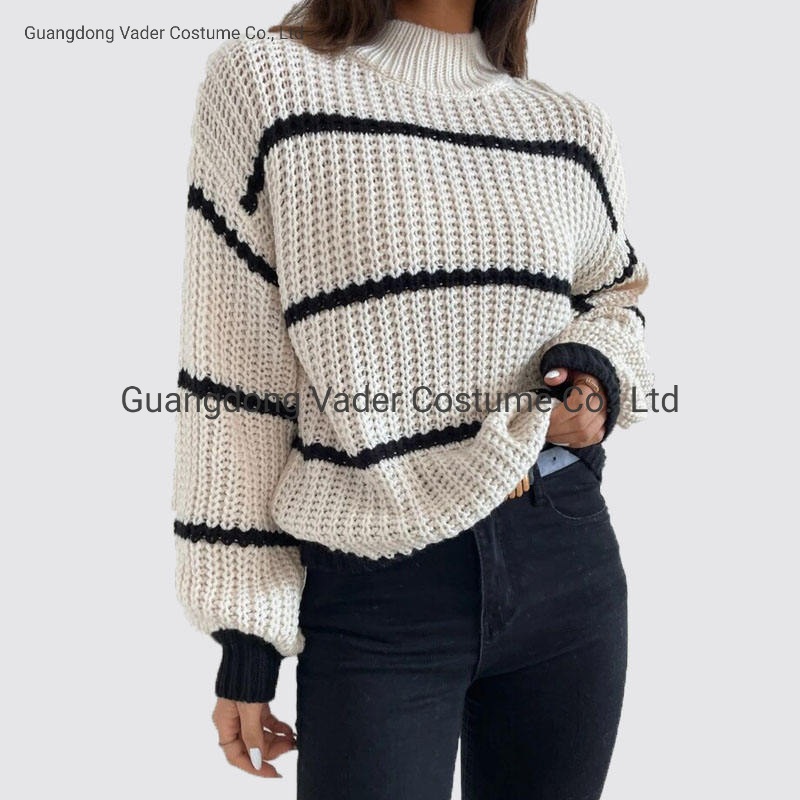 Knitted Pullovers Ladies Sweaters Stripes Are Hot Sellers of Autumn and Winter Sweaters – Shein Clothing Price and Sweater price|S