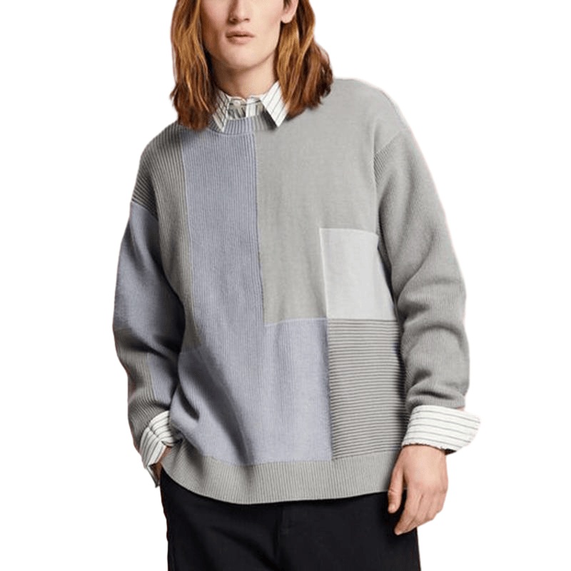 Wholesale Custom Multicolour Jacquard Jumper Men Fashion Winter Knitted Sweater – Customized Factory Sweaters and Custom Wholesale Sweaters price|S/M/L/Customized Size