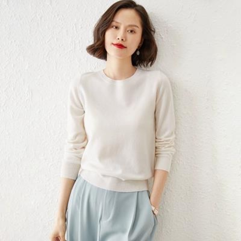 Wholesale Women Solid Color Comfortable Soft Tops Warm Clothing OEM – White and Black price|S-XXXL,Customizable