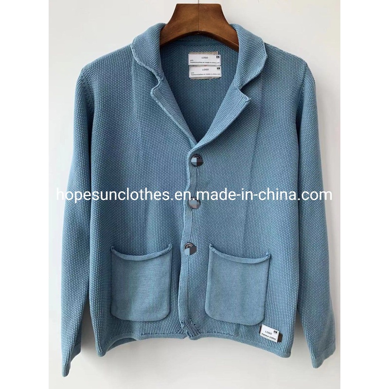 Wholesaler Manufacturer Men Cotton Winter Warm Single Button Closure Pockets Cardigan Coat – Jumper and Sudaderas price|S