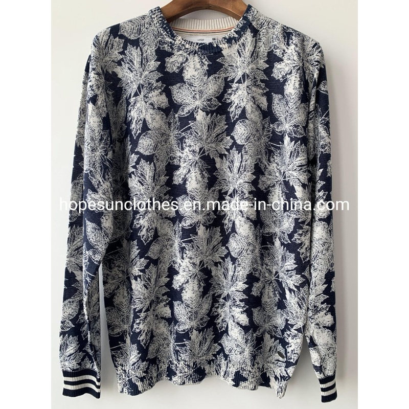 Wholesaler Manufacturer Men Printing Crewneck 100%Cotton Pullover Knitwear Sweater – Sweater and Knitwear price|S