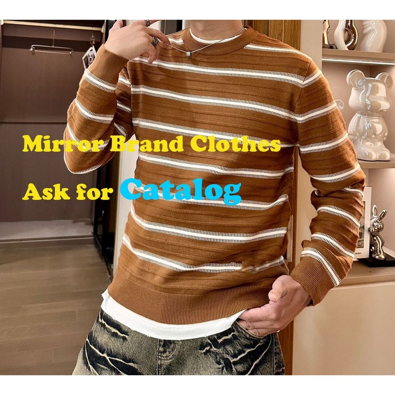 Wholesales Luxury 5A Mirror Designer Replica Retro Knit Pullover Sweater for Men – Designer Denim Outer Wear and Mens Luxury Clothing price|2XL
