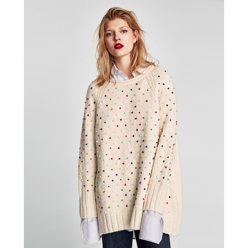 Women Fashion Long Sleeve Knitted Clothes with Beads – Clothes and Cardigan price|S