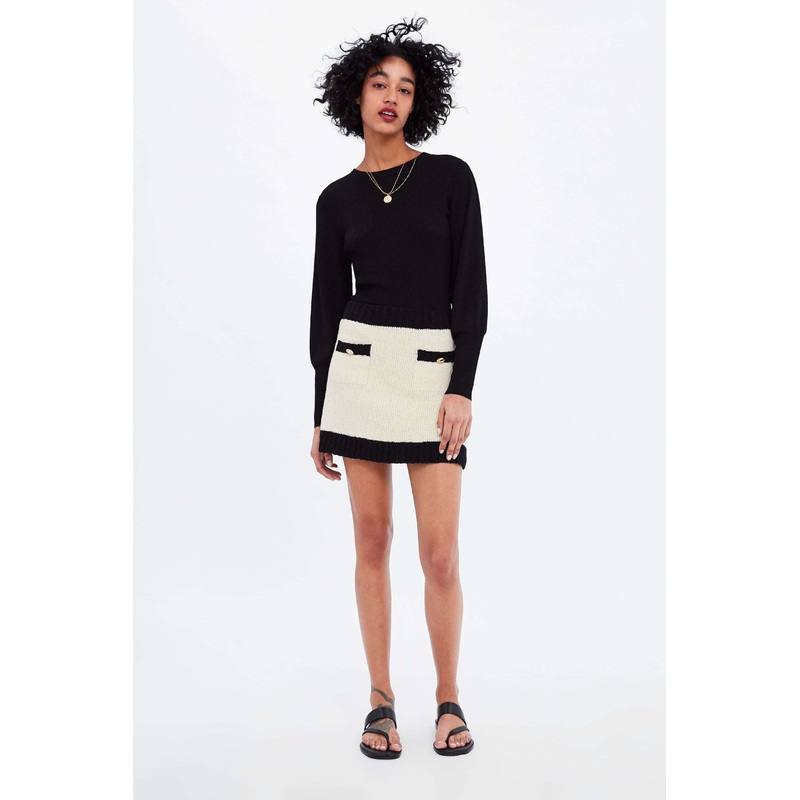 Women Fashion Mini Skirt with Contrasting Seams – Dress and Clothes price|S