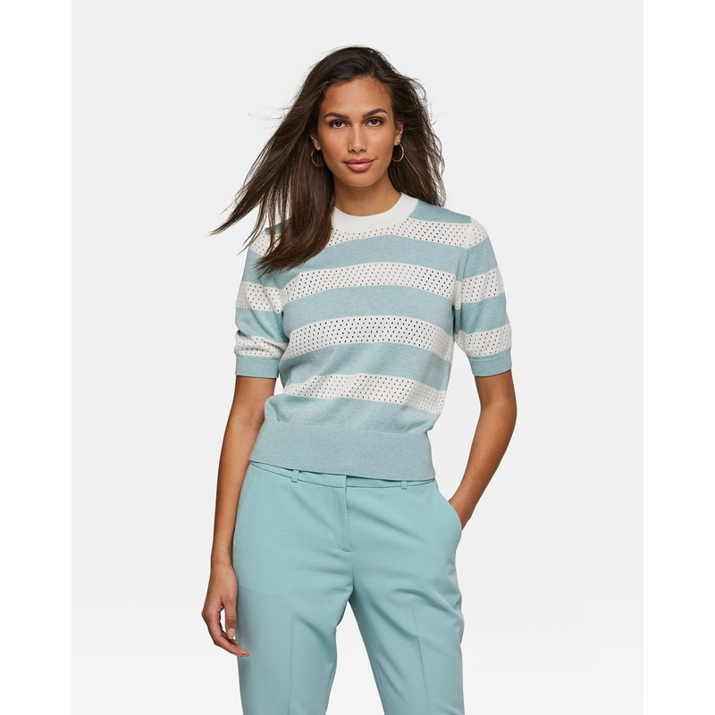 Women Round Neck Short Sleeve Fashion Sweater – Dress and Clothes price|S