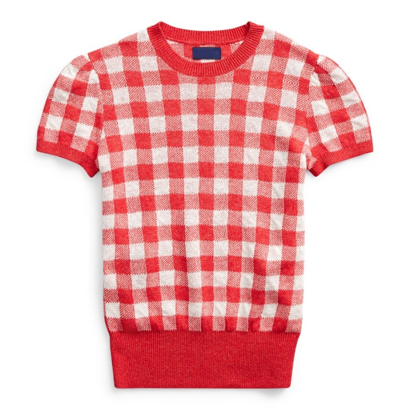 Womens Fashion Clothes Fresh Checkered Knitted Top Sweater – Dress and Clothing price|S