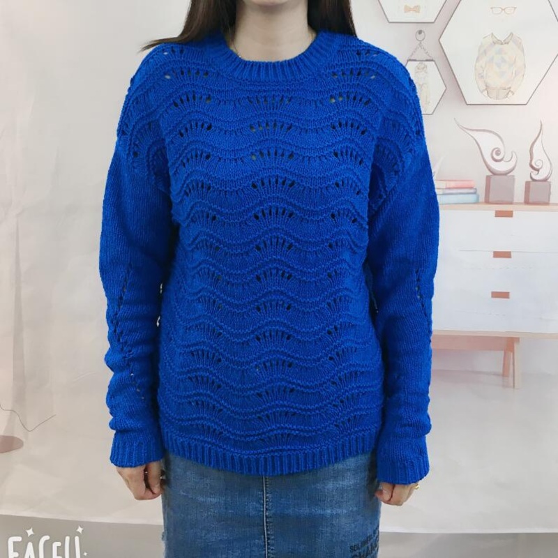 Womens Round Neck Special Design Knitted Pullover Sweater – Womens Sweater and Womens Pullover price|S