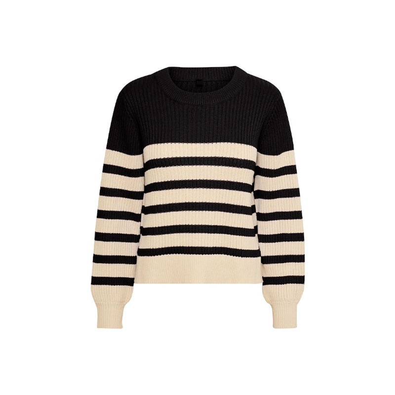 Casual Cassical Striped 100% Cotton knitting Sweater Long Sleeve Pullover for Women – Women Sweater and Long Sleeve Sweater price|S