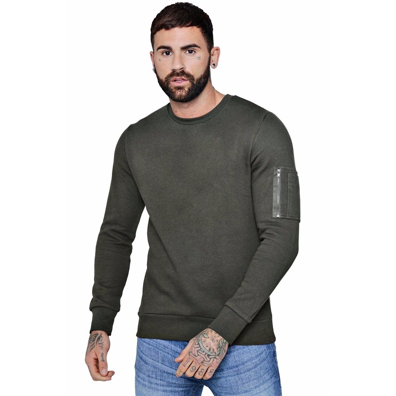 Ma-1 Pocket Sleeve French Terry Unisex Sweatshirt with Custom Logo – Mens Sweatshirt and Winter Sweatshirt price|S