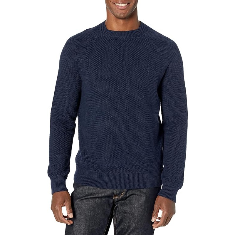 Mens Oversized-Fit Textured Cotton Crewneck Sweater – Cardigan Sweater and Soft Cozy Pullover Tops price|XL
