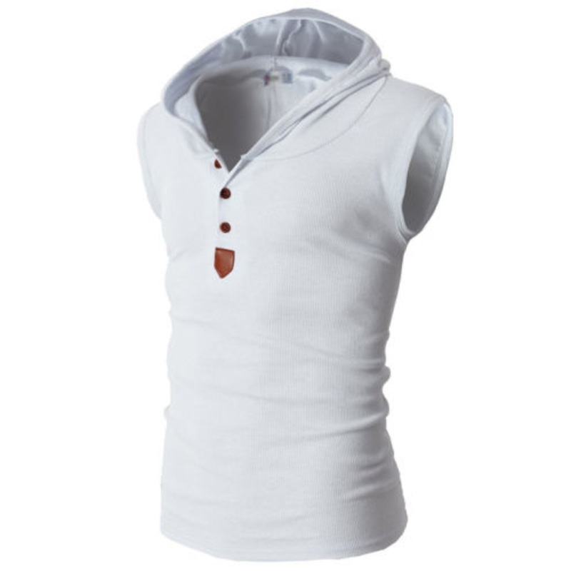 Sleeveless Hoodie Men White Hoodie – Hoodie and Sleeveless Hoodie price|M, Custom Size
