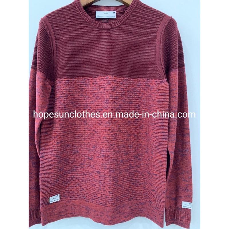 Wholesaler Manufacturer Men Jacquard Red Pullover Sweatshirt Knitwear Sweater – Jumper and Sudaderas price|S