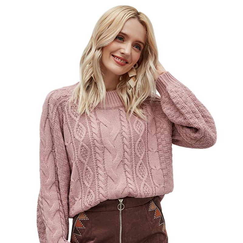 Winter Women Plain O-Neck Loose Long Sleeve Fall Pullovers Sweater – Autumn Winter Sweater and Fashion Sweater price|S, S, M, L, XL
