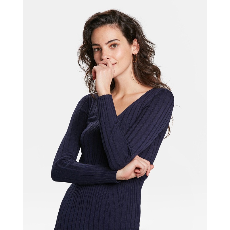 Women Fashion Knitted Long V Neck Sleeve Dress – Dress and Clothes price|
                                        <a href="https://www.made-in-china.com/products-search/hot-china-products/S_Dress.html" title="S Dress" style="color:|555;">