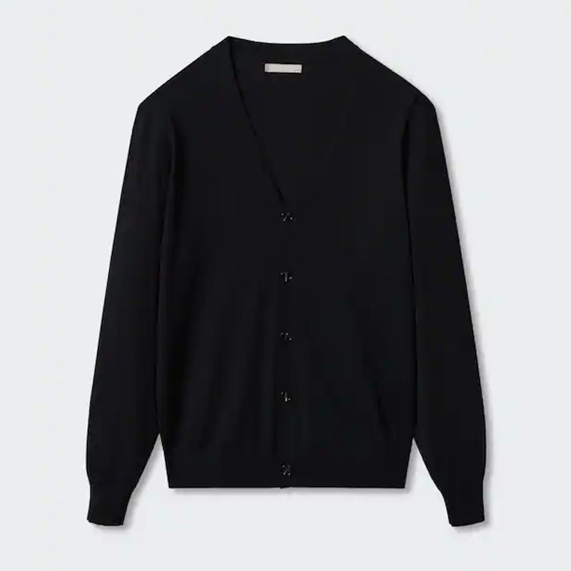 Classical 100% Wool Cardigan Sweater V-Neck Knitting Men Clothing – Sweater and Cardigan price|S