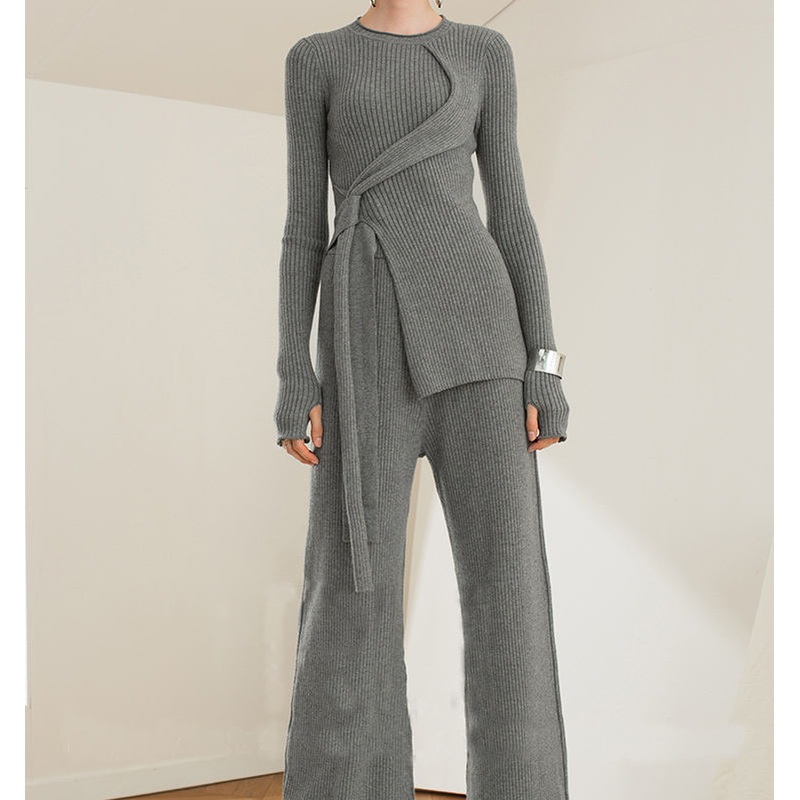 Custom OEM&ODM Winter Ladies Pullover Women Knit Nylon Viscose Cotton Wool Sweater Suits Set – Sweater Suites and OEM Sweater price|S