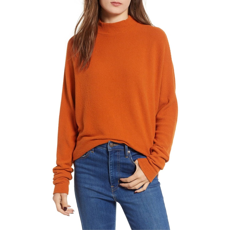 Drapey Dolman Sleeve Women Cozy Ribbed Knit Pullover Sweater – Custom Knitted Sweater and Plain Sweater price|S