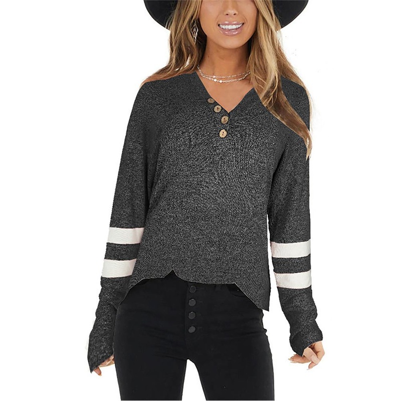 High Quality Black Knit Tops Long Sleeve Tops Women – Womens Tops and Plus Size Tops price|S, S, M, L, XL, XXL