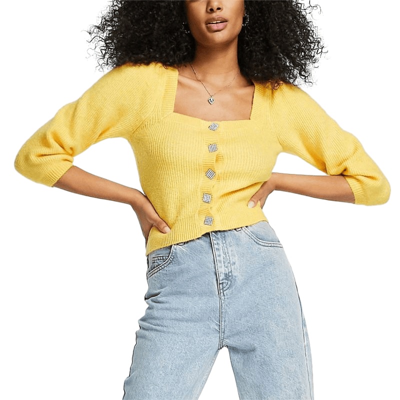 High Quality Custom Solid Color Square Neck Ladies Summer Sweater Thin Pullover Ladies Elegant Knitwear – Customized Factory Sweaters and Square Neck Sweater price|S, S/M/L/Customized Size