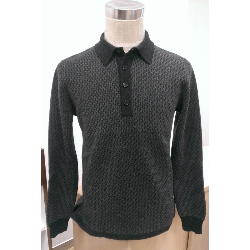Men Polo Neck Long Sleeve Cashmere Pullover Sweater (1516-022) – Mens Cashmere and Mens Cashmere Sweater price|S