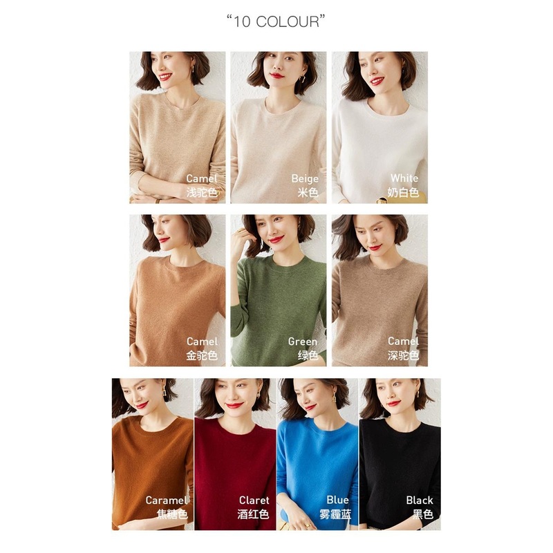 OEM Autumn Winter Loose Casual Cashmere Women Knitted Sweater – White and Black price|S-XXXL,Customizable