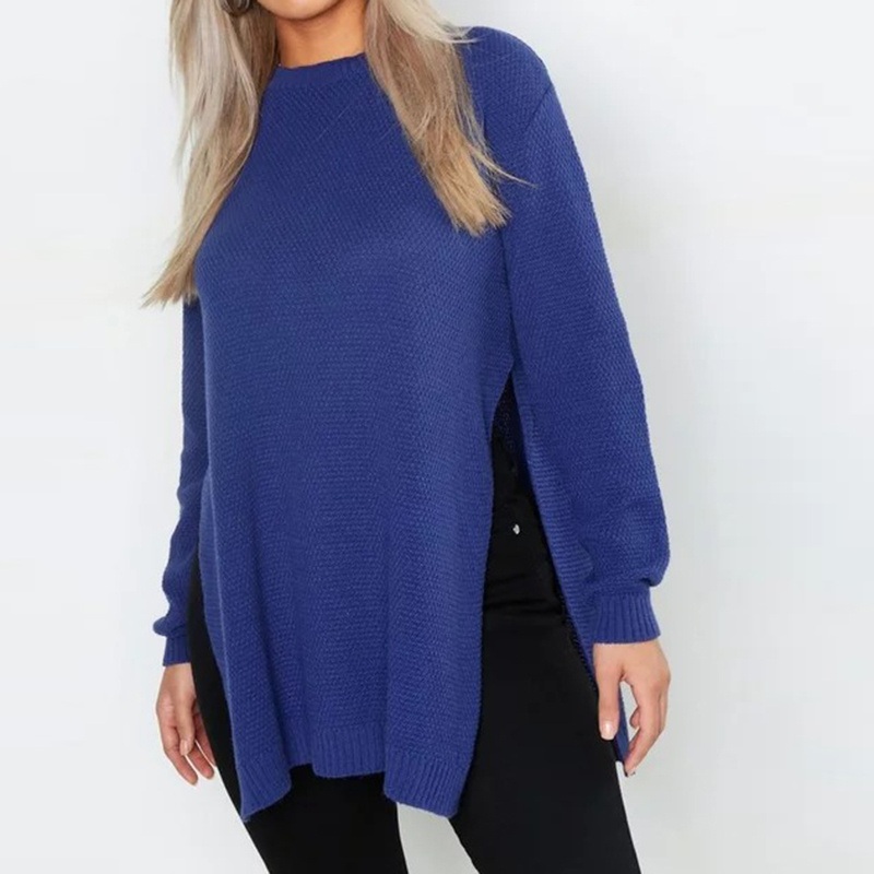 Plus Side Split Moss Stitch Tunic Sweater – Women and Oversized Sweatshirt price|S
