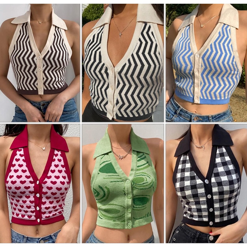 V-Neck Sleeveless Sexy Ladies Sweater Vest Clothing Knitted Tank Tops – Women and Leisure price|S