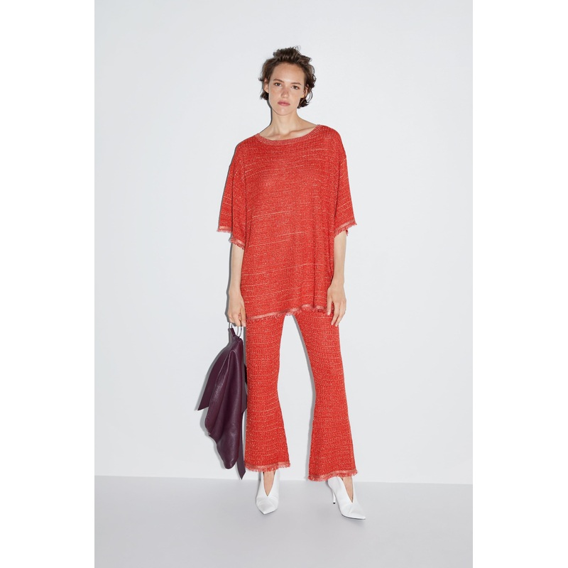 Women 2019 OEM Fashion Knitted 3/4 Sleeve Round Neck Sweater – Dress and Clothes price|S