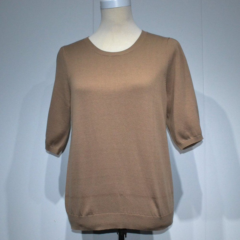 Women Crew-Neck Short-Sleeved Wool Sweater Loose Sweater T-Shirt – Woolen Sweater and Cardigan Knit price|Free Size