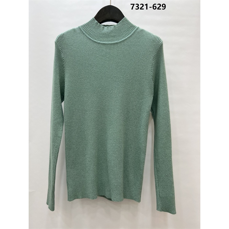 Womens Interior Lapping Sweater Knitted Ladies Lightweight Top Pullover with Half Turtleneck – Pullovers and Sweater price|S