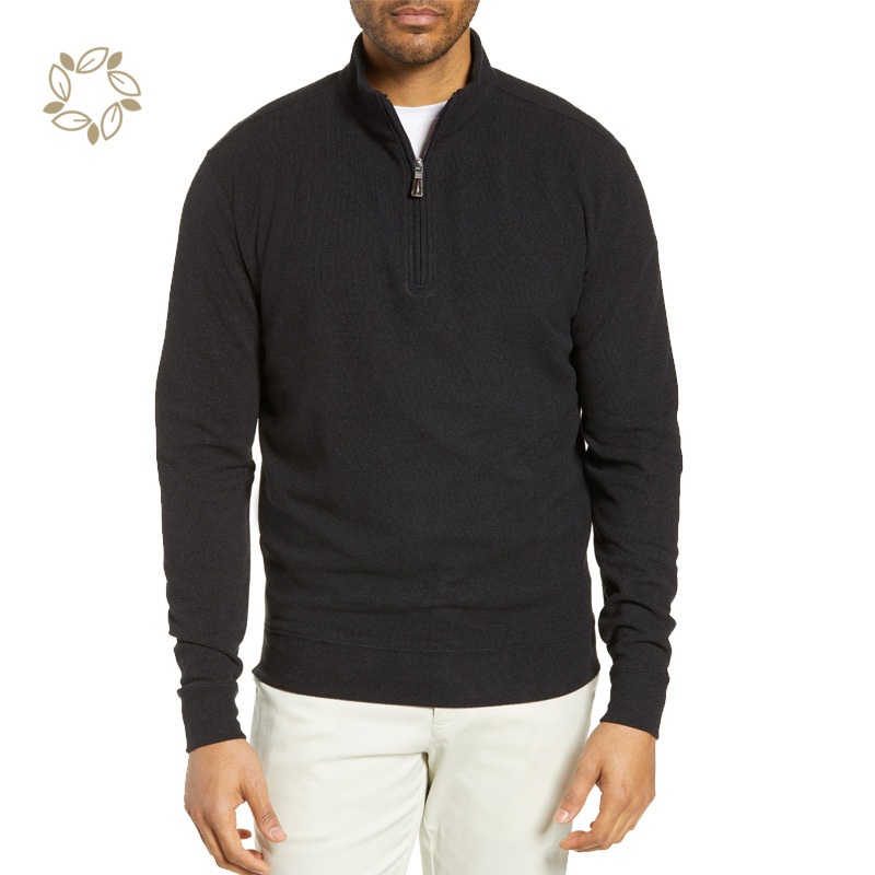 100% Organic Cotton Half Zip Sweater Men Zipper Sweater Sustainable Zip Sweater Eco Friendly Fit Quarter Zip Pullover Crew Neck Sweater – Sweater and Knit Crewneck price|S