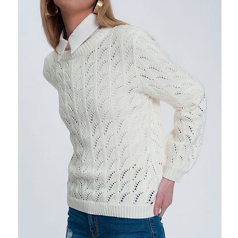 2023 New Design Custom Pointelle Knit Fluffy Mohair O Neck Women Sweater Pullover Jumper – Sexy Knitted Sweater and Sexy Sweater price|S, Customized