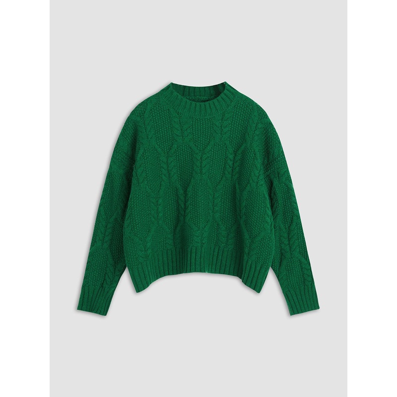 Custom Highlighter Green Grandstand Oversized Cable Knit Sweater – Knit Sweater and Cable Sweater price|S