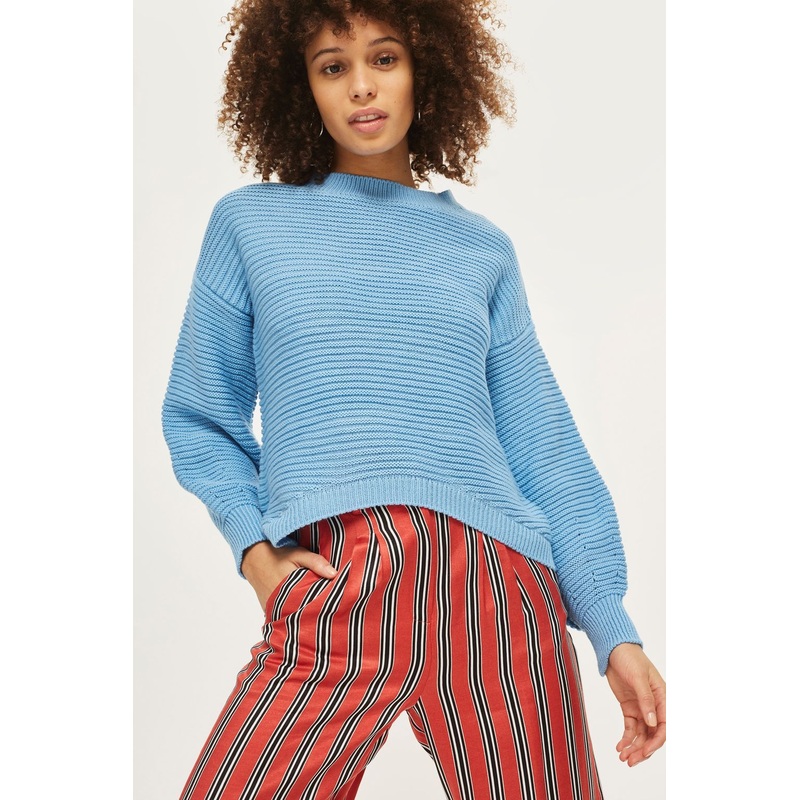 Ladies Lattice Back Funnel Neck Sweater – Jumper and Sweater price|S