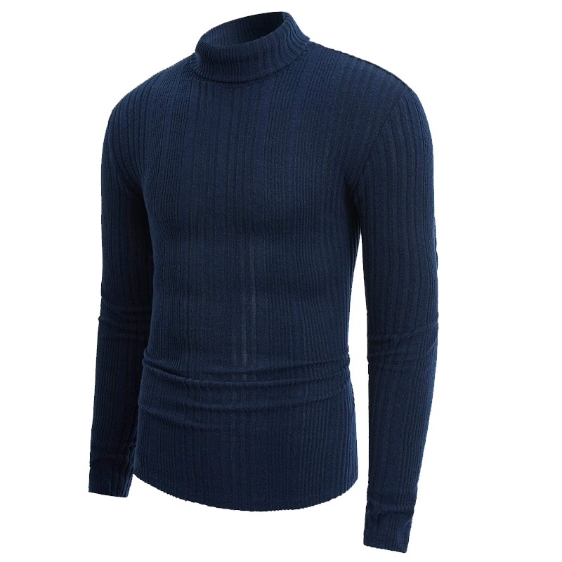 Men Turtle Neck Cable Knit Sweater Blue – Turtleneck and Sweater price|S